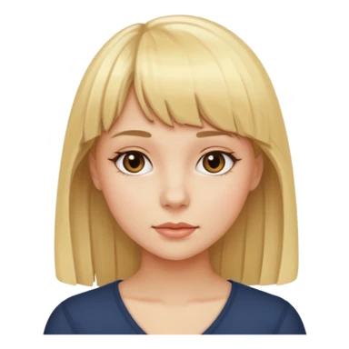 Young Woman with blonde bangs sticker