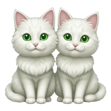 two white cats sticker