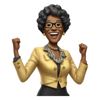 Shirley Chisholm ￼cheering  sticker