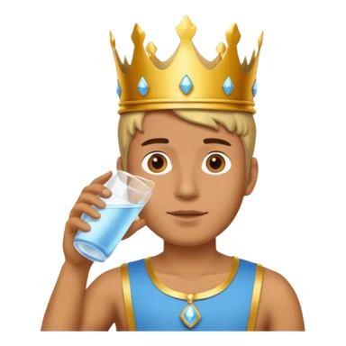One man surved Drinking water queen sticker