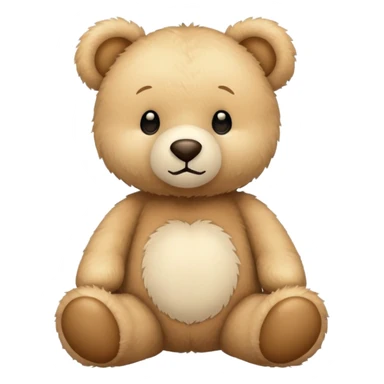 beige teddy bear sticker