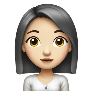 a cute and hot Korean girl with big eyes. sticker