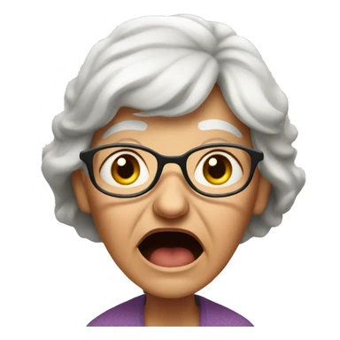 Old lady shocked  sticker