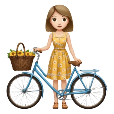 Lady with bicycle sticker
