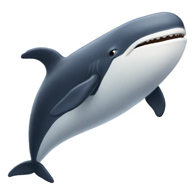 a jump whale with smile sticker