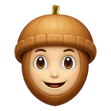 acorn with face sticker