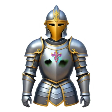 Knight armor  in flowers sticker