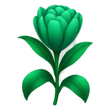 Emerald green flower emoji sticker