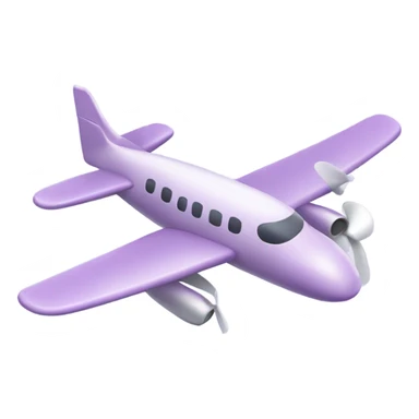 Cute light purple airplane  sticker