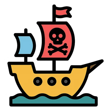 pirate ship sticker