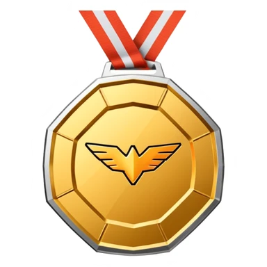 Can you please create a medal like this " 🥇 " that won't have the tape, and that will be octagon shaped. And inside it, instead of having the number " 1 " please change it with Mclaren logo. sticker