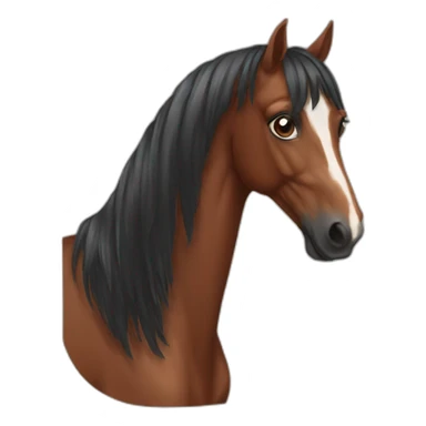 Bay horse sticker