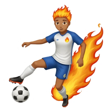Playing soccer that’s on fire  sticker