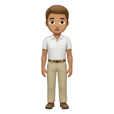 Man standing with his hands behind his back sticker