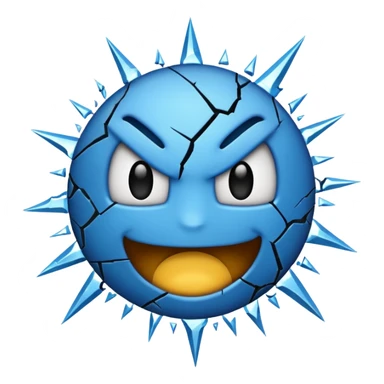 Emoji for Big damage, at guild bosses,  iconic, with blue and black theme sticker