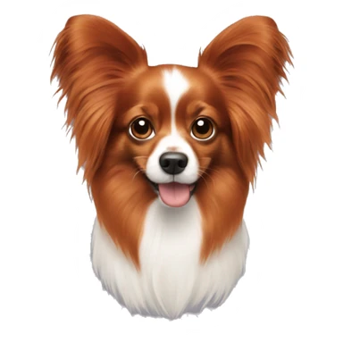 Red haired papillon sticker