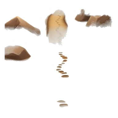 dirt path with footprints in them sticker