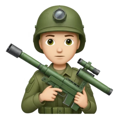 
solder with anti-tank missile system sticker