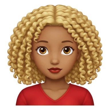 black girl with blond curly hair  sticker