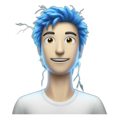 Electric Current all blueand realistic  sticker