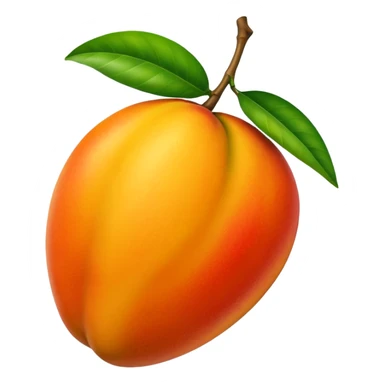 A mango with two leaves sticker
