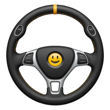 car steering wheel with no emoji sticker