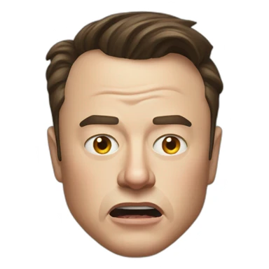 angry elon musk sticker