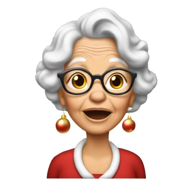 mariah carey singing for christmas but as an old lady sticker