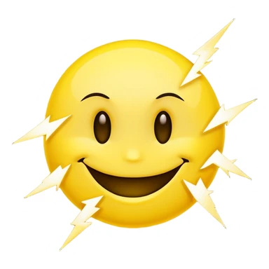 Smiley foudroyé orage sticker