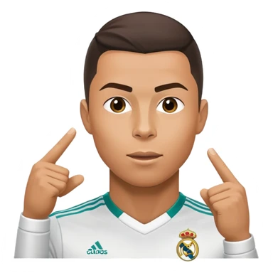 Ronaldo doing his famous "Siu" celebration pose sticker