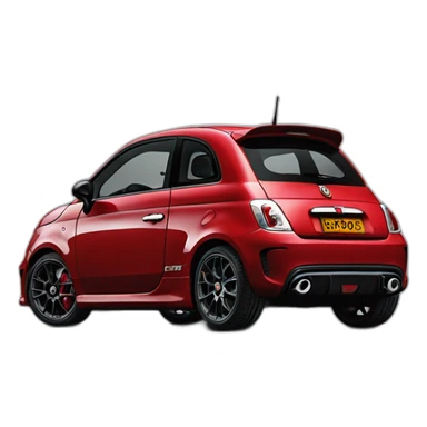 Abarth 595 red details sticker