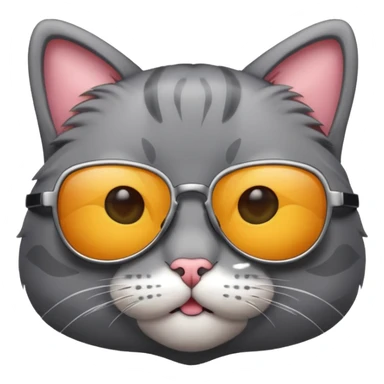 Cat wearing sunglasses sticker