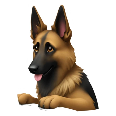 belgian shepherd coding on a laptop with his paws sticker