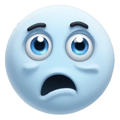 Frozen moon with swirl eyes sticker