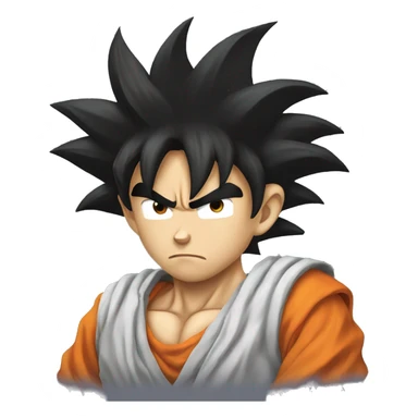 triste goku sticker