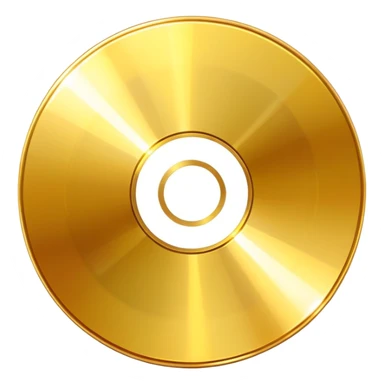 golden CD disk sticker