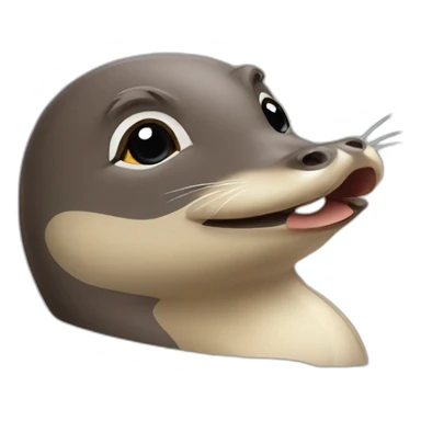 Canard loutre amour sticker