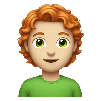 Redhead guy with green eyes  sticker