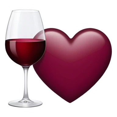 Merlot wine color heart with „aniołek” text inside  sticker