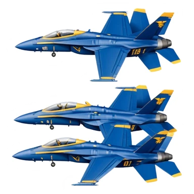 four US Navy Blue Angels f/a-18s performing diamond formation flight maneuver sticker