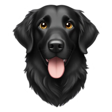 flat coated retriever pointing upwards sticker