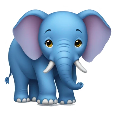 blue elephant sticker
