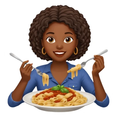 the black woman who eats pasta sticker