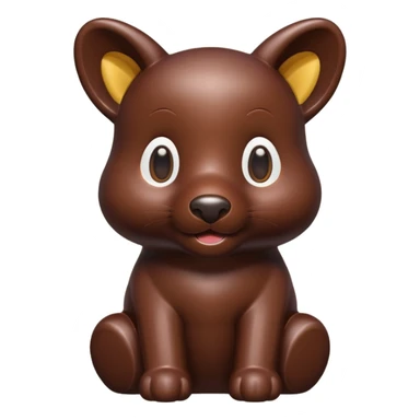 chocolate animal statue sticker