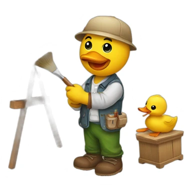 Duck painter sticker