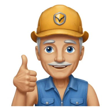 old Truckers thumbs up sticker