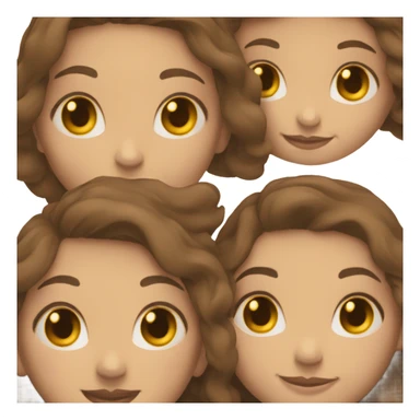 Lesbian cuddles brown hair white soft  sticker