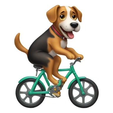dog riding bike sticker