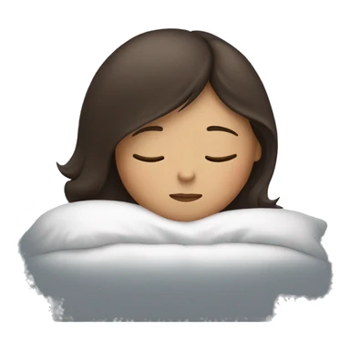 Brunette girl sleeping sticker