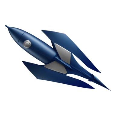 dark blue rocket sticker